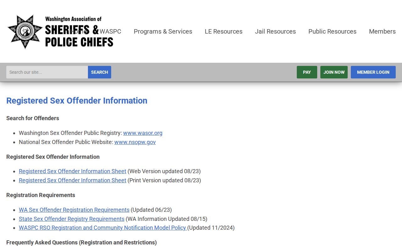 Wenatchee residents directory safety registry source
